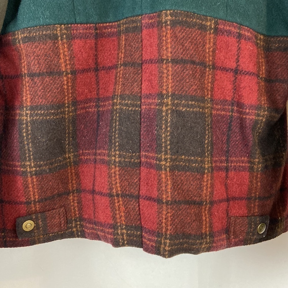 Mixed Patchwork Repurposed Wool Sweater Jacket Handmade by Baabaazuzu - Picture 10 of 16